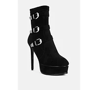 Beaux Womens High Platform Stiletto Ankle Boots