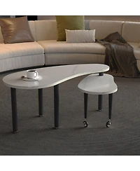 Streamdale Furniture Contemporary rotatable cocktail table with solid rubber wood legs