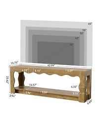 Tribesigns Tv Stand for 65 Inch Tv, Wooden Entertainment Center, Farmhouse Tv Media Console Table