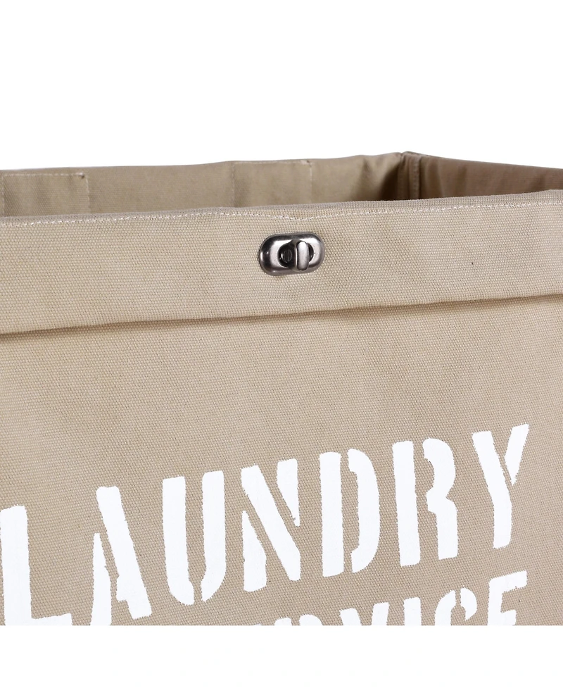 Danya B Army Canvas Laundry Hamper on Wheels