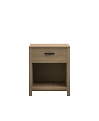 Streamdale Furniture Wood Nightstand with Drawer and Open Shelf