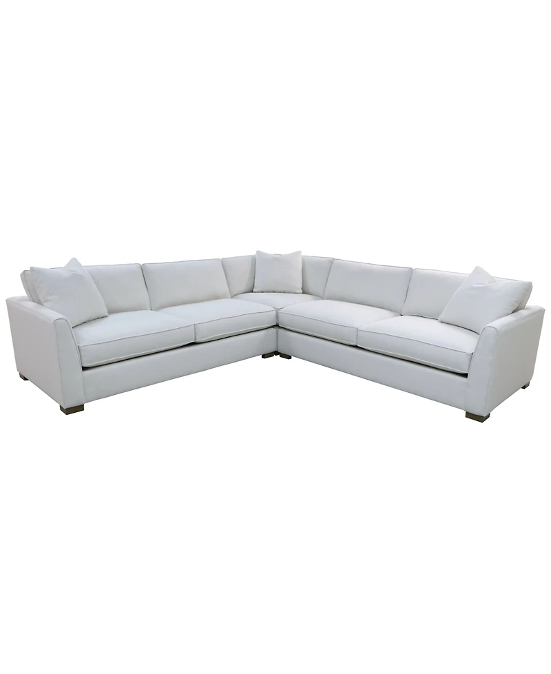 Corine 3-Pc. Upholstered Sectional Sofa Set with Toss Pillows