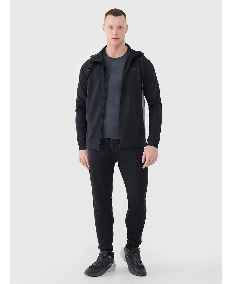 4F Men's Zipped Hooded Quick-Drying Training Sweatshirt