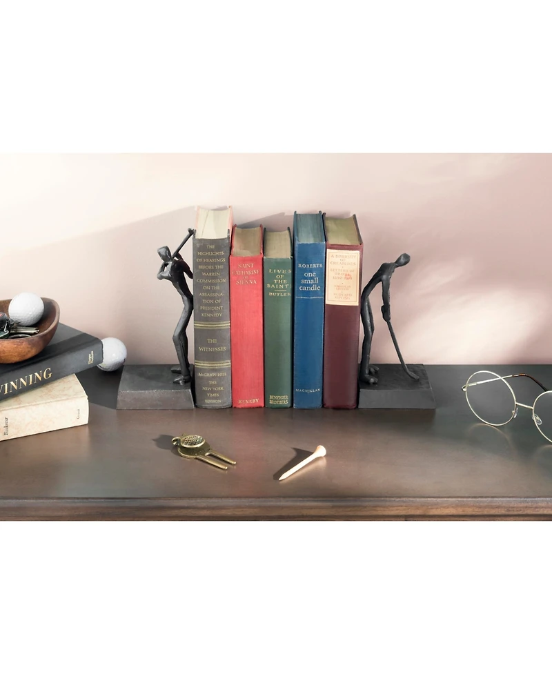 Danya B. Golfers Iron Bookend Set - Golf Home and Office Decor