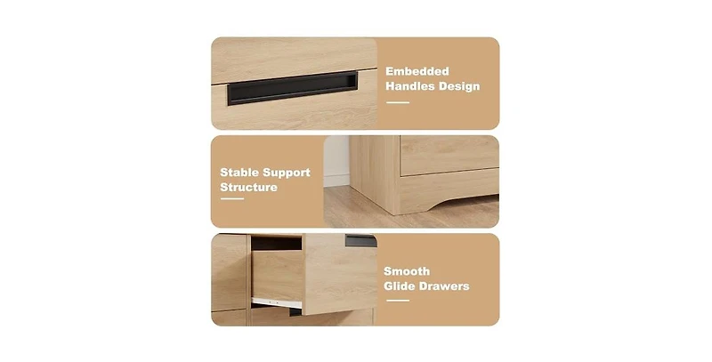 gaomon 4 Drawer Dresser for Bedroom
