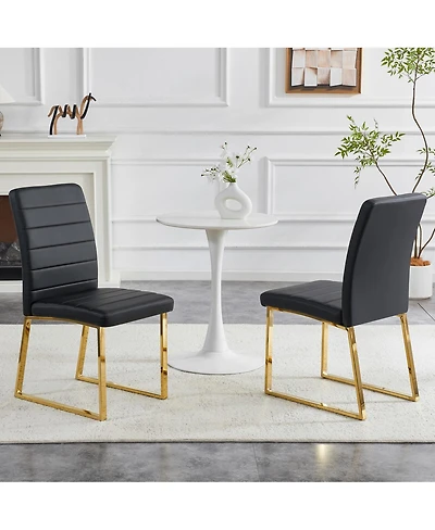 Streamdale Furniture 2-Pack Heavy-duty Chairs: Cushion, Iron Frame, Home/Office, Great Value