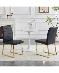 Streamdale Furniture 2-Pack Heavy-duty Chairs: Cushion, Iron Frame, Home/Office, Great Value