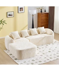 Streamdale Furniture Chenille L-Shaped Sofa - Soft, Durable, Space-Saving Design