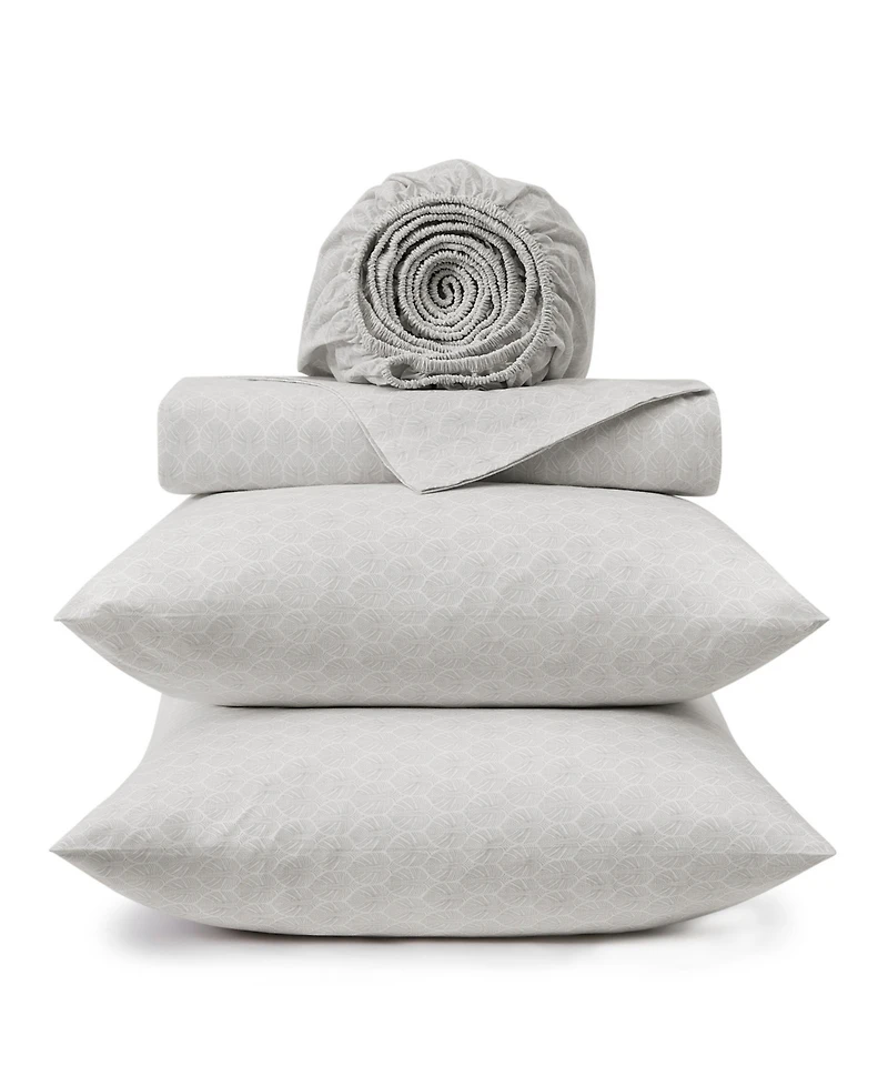 Tommy Bahama Home Line Palms 200-Thread Count Washed Cotton 4-Pc. Sheet Set