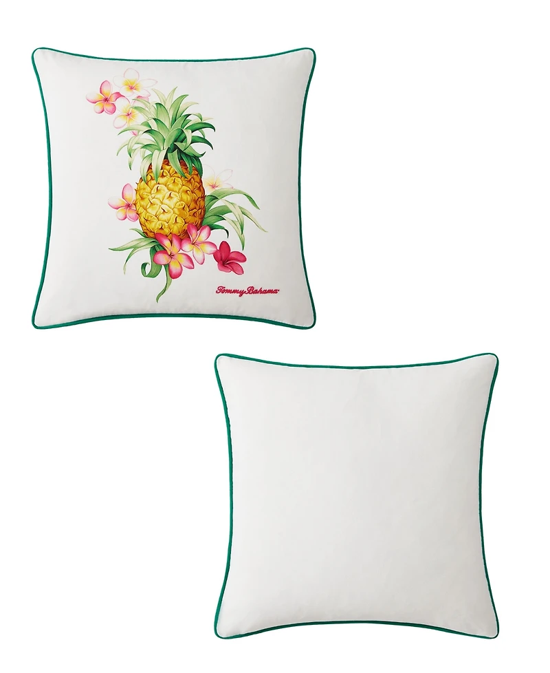 Tommy Bahama Home Pineapple Botanic Cotton Decorative Pillow, 20" x 20"