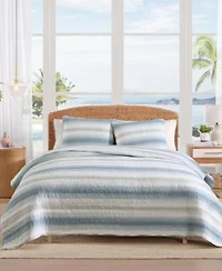 Tommy Bahama Home Prima Island Stripe Cotton Reversible Quilt Sets