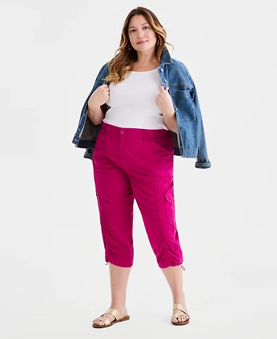 Style & Co Plus Cargo Capri Pants, Macy's Exclusive