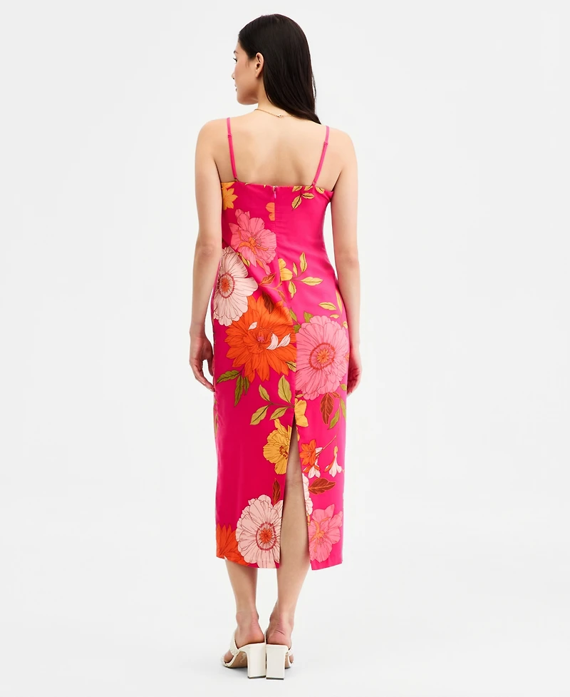 Vince Camuto Women's Printed Challis Midi Dress