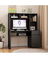 Streamdale Furniture Computer Desk with Hutch & Bookshelf, Wood Executive Desk for Home Office