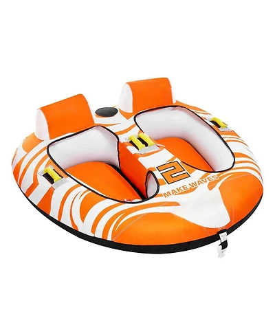 Mecale 2-Person Towable Boat Tube with Dual Cockpits and Nylon Cover