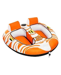 Mecale 2-Person Towable Boat Tube with Dual Cockpits and Nylon Cover