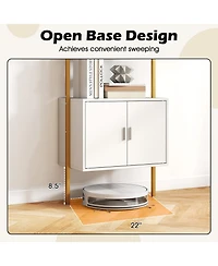 Slickblue 72.5 Inch Tall Bookshelf with Cabinet Anti-Tipping Kits and Metal