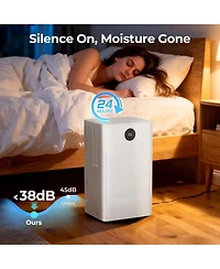 Cowsar 25 Pint Dehumidifier, 38dB Quiet, 3 Modes, Drain Hose