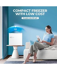 Cowsar 1.2 Cubic Foot Upright Mini Freezer with Adjustable Temperature