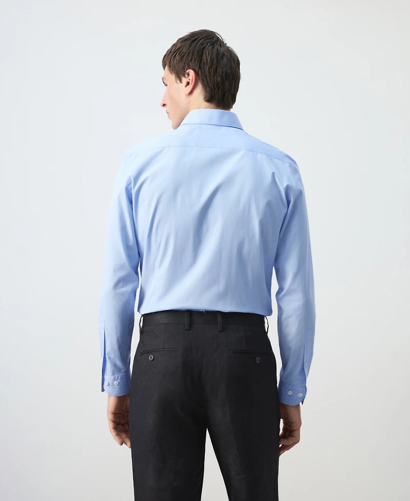 Mango Men's Cotton Striped Slim-Fit Shirt