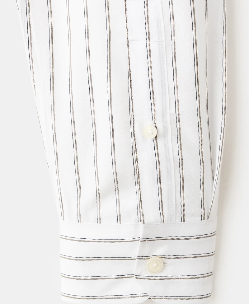 Mango Men's Lyocell Striped Regular-Fit Shirt