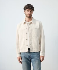 Mango Men's Cotton Pockets Denim Jacket