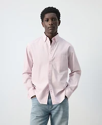 Mango Men's Cotton Striped Relaxed-Fit Shirt