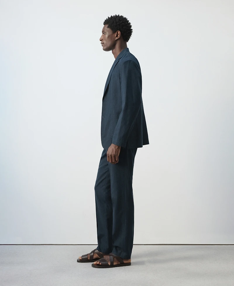 Mango Men's Slim-Fit Linen-Lyocell-Blend Pants