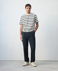 Mango Men's Regular-Fit Striped T-Shirt