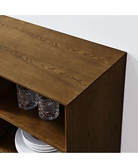 Streamdale Furniture Farmhouse Fluted Sideboard Cabinet - Walnut