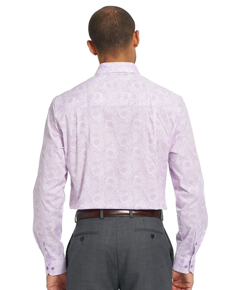 Nick Graham Men's Fenway Paisley Spread Collar Dress Shirt
