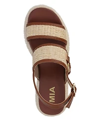 Mia Women's Leopard-Print Wedge Heel Sandals