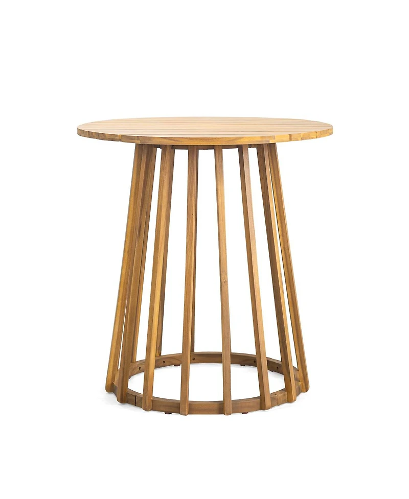 Streamdale Furniture Outdoor Round Top Acacia Wood Dining Table,Round Bistro Table