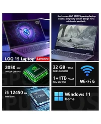 Lenovo Loq Traditional Laptop Intel Core i5 16GB Ram Nvidia GeForce Rtx 2050 1TB Ssd Storage Windows 11 Home 144Hz