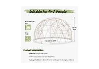 Aecojoy Outdoor Igloo Tent Dome for Winter, 12x12 Clear Bubble Tent for 4–7 People
