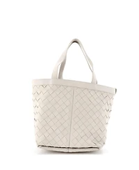 Pre-Owned Bottega Veneta Small Flip Flap Tote Intrecciato Leather