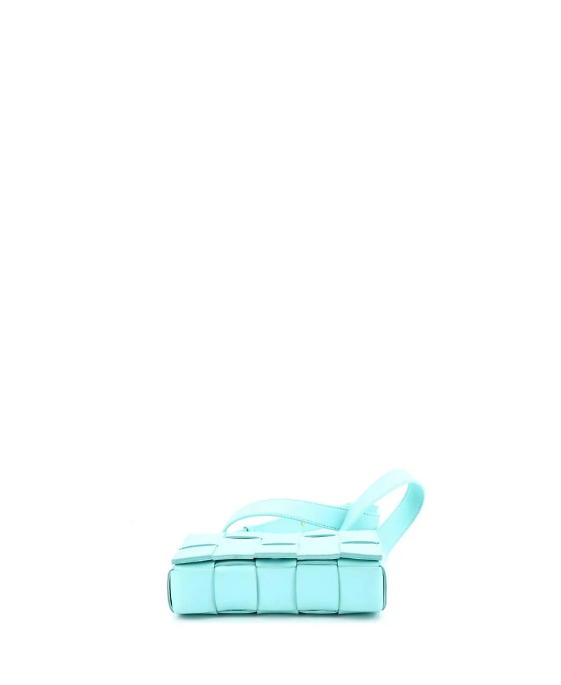 Pre-Owned Bottega Veneta Small Cassette Crossbody Bag Maxi Intrecciato Leather