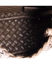 Pre-Owned Bottega Veneta Mini Cobble Flap Shoulder Bag Padded Intrecciato Leather