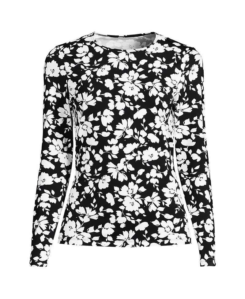 Lands' End Plus SunShade Upf 50 Long Sleeve Rash Guard Swim Tee