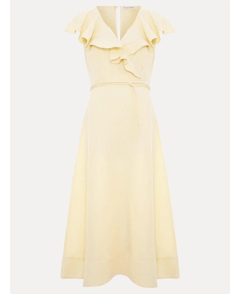 Phase Eight Women's Matilda Ruffle Linen Midi Dress
