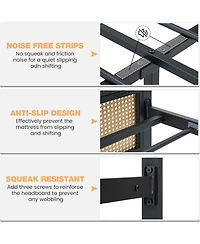 gaomon Twin Xl Velvet Upholstered Bed Frame with Headboard, Modern Platform Bed with Wood Slats Support, No Box Spring