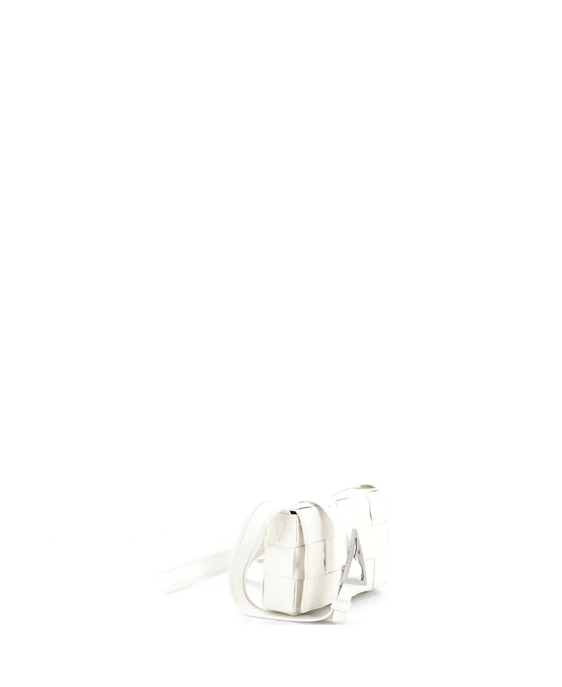 Pre-Owned Bottega Veneta Small Cassette Crossbody Bag Maxi Intrecciato Leather