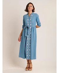 Brakeburn Women's Viviana Embroidered Maxi Dress