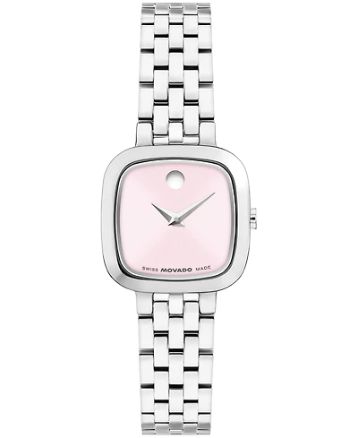 Movado Women's Museum Classic Cushion Swiss Quartz Stainless Steel Watch, 22mm
