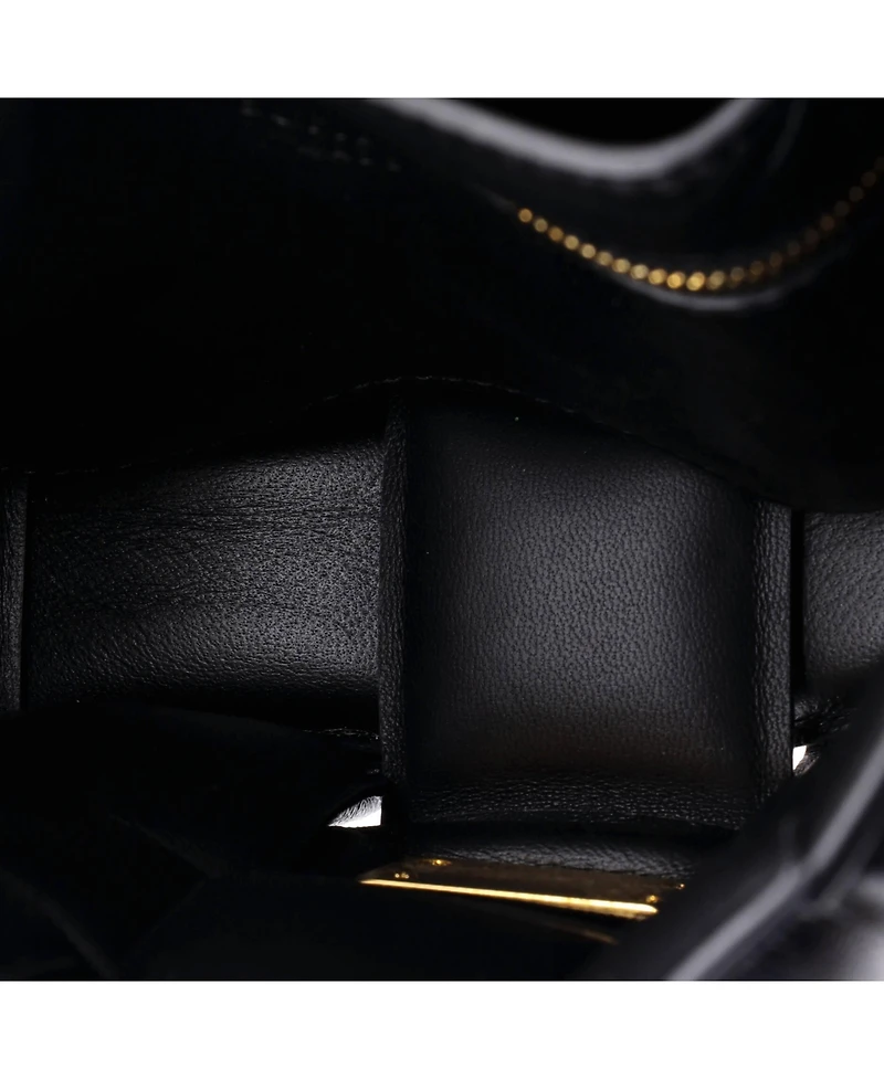 Pre-Owned Bottega Veneta Cassette Chain Crossbody Bag Padded Maxi Intrecciato Leather