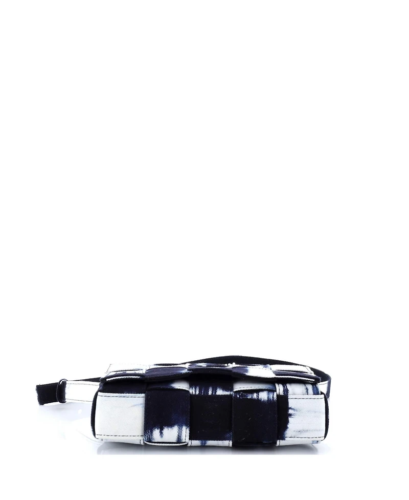 Pre-Owned Bottega Veneta Cassette Crossbody Bag Maxi Intrecciato Tie Dye Denim