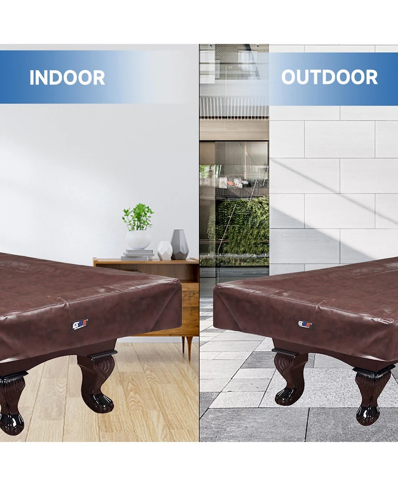 Gse Games & Sports Expert Russet Heavy Duty Leatherette Pool Table Covers, Waterproof Tearproof Cover for