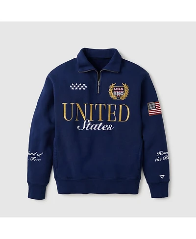Fanatics Men's Navy Usa 250 Limited Edition Quarter-Zip Polo Sweatshirt
