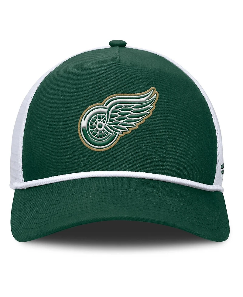 Fanatics Men's Green/White Detroit Red Wings Bermuda A-Frame Adjustable Hat