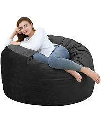 gaomon 48" Giant Bean Bag Chair, Memory Foam, Plush Velvet, Washable Cover for Adults/Kids